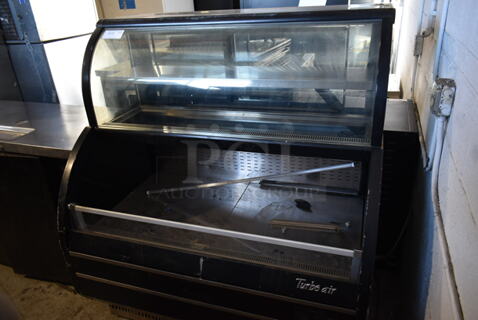 Turbo Air TOM-W-60SB Stainless Steel Commercial Floor Style Refrigerated Merchandiser w/ Top Closed Display Case. 115 Volts, 1 Phase. Tested and Powers On But Does Not Get Cold
