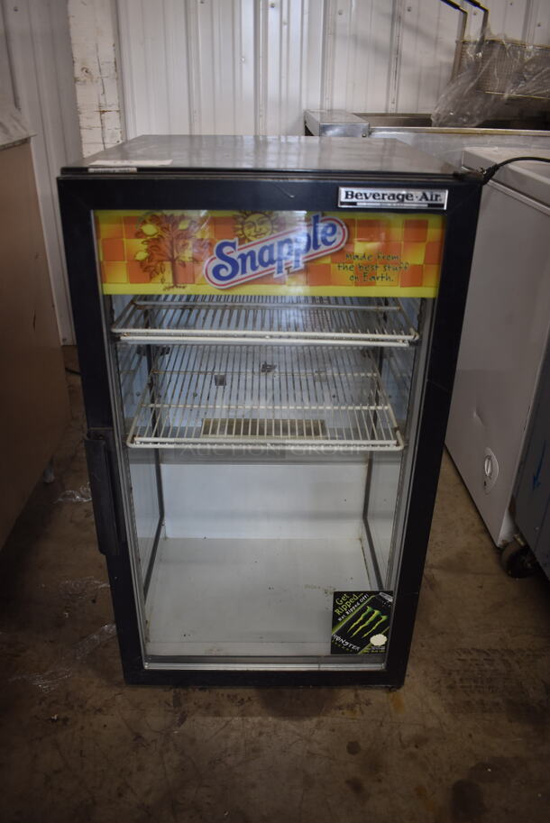 Beverage-Air UR30GE Commercial Countertop Black Display Cooler With Polycoated Shelves. 115V, 1 Phase. Tested and Working! - Image 1 of 5