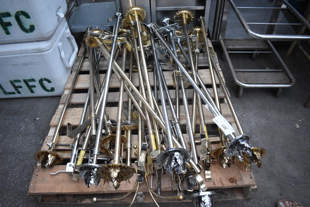 PALLET LOT of 25 Metal Decorative Sconce Lighting Poles. Includes 6x6x43.5 - Image 1 of 4