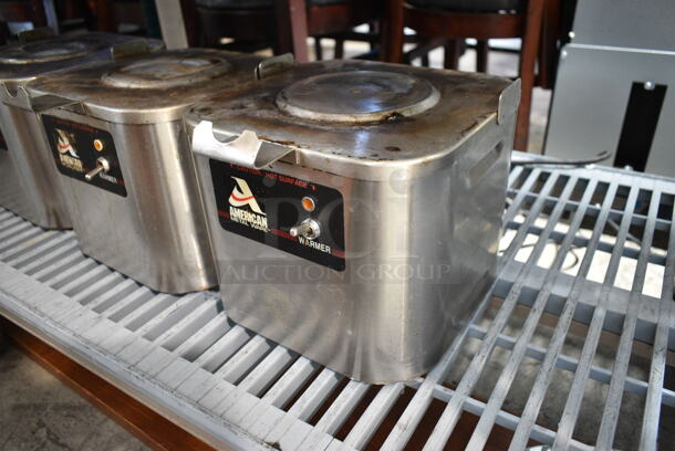 3 American Metal Ware CW-1 Stainless Steel Satellite Server Stands. 3 Times Your Bid!  - Image 2 of 7