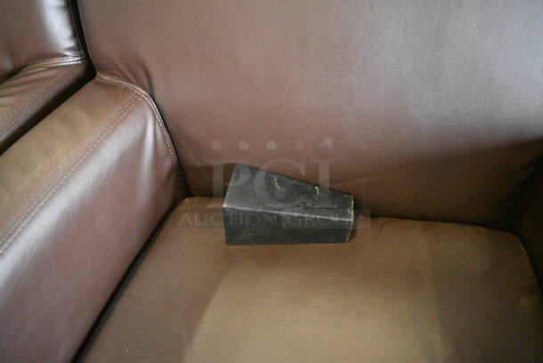 2 Brown Chairs w/ Arm Rests. 1 Leg Needs To Be Reattached. 30x30x32 - Image 5 of 5