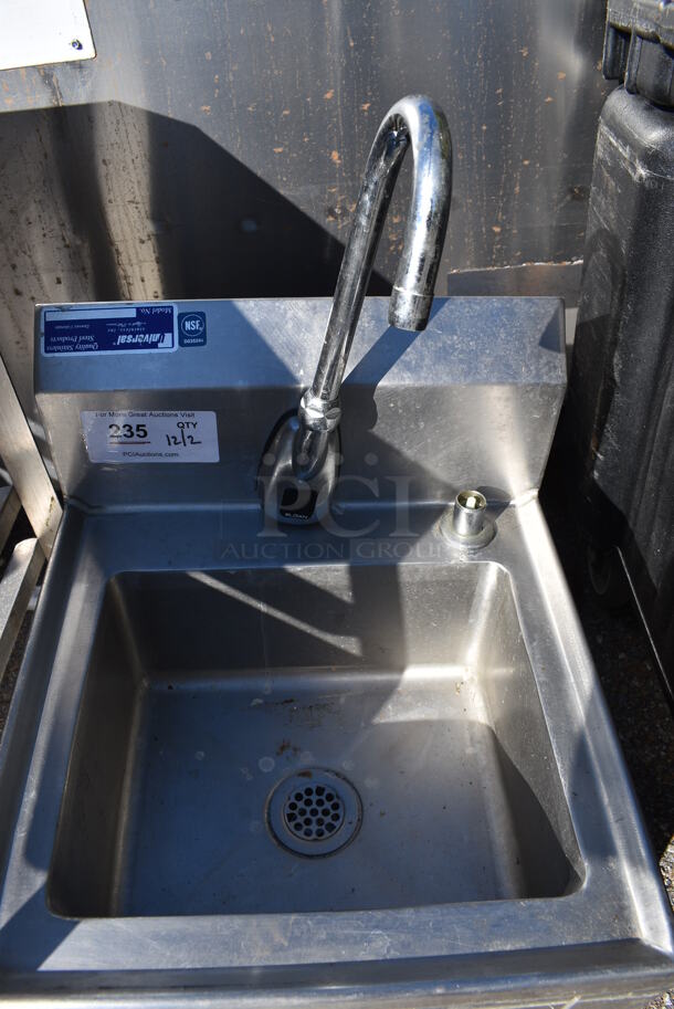 Stainless Steel Commercial Single Bay Sink w/ Faucet. 15.5x16.5x25 - Image 4 of 5
