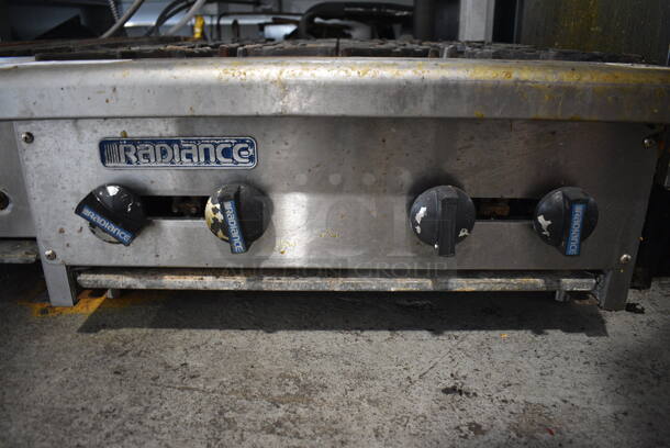 Radiance Stainless Steel Commercial Countertop Natural Gas Powered 4 Burner Range. 24x30x12.5 - Image 4 of 5
