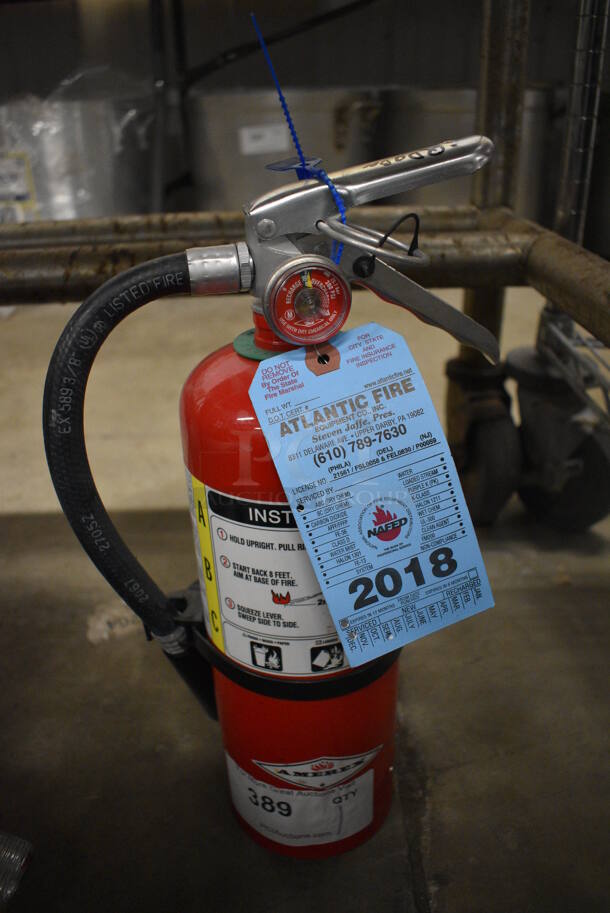 Amerex Fire Extinguisher. 4.5x5.5x15