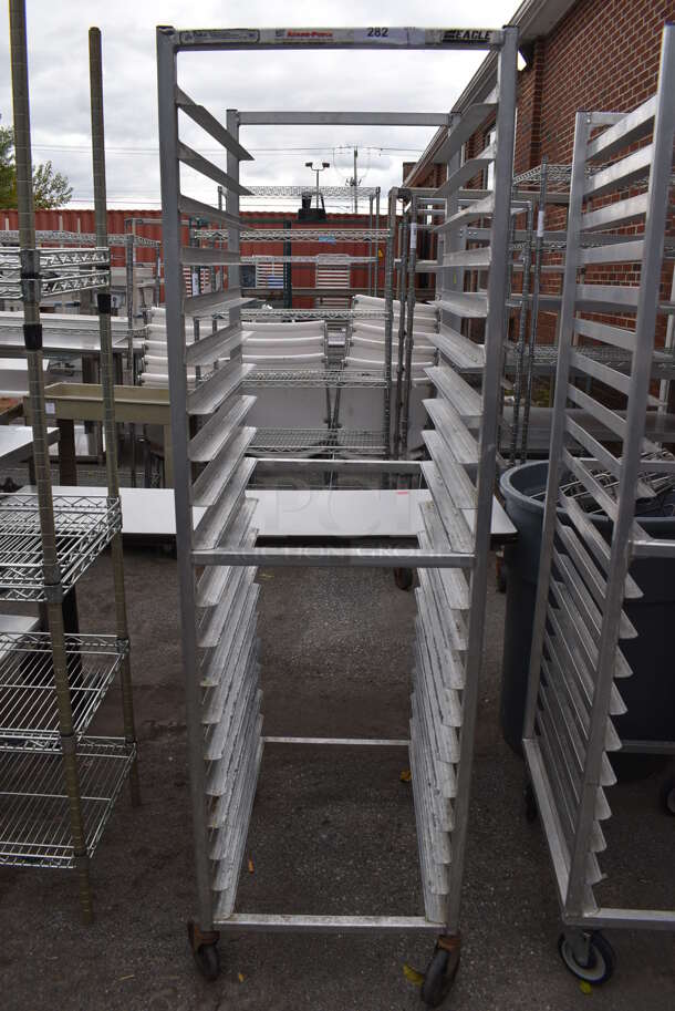 Metal Commercial Pan Transport Rack on Commercial Casters. 21x26x69