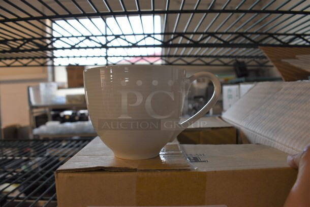 6 BRAND NEW IN BOX! White Ceramic Mugs. 5x3.5x3. 6 Times Your Bid!