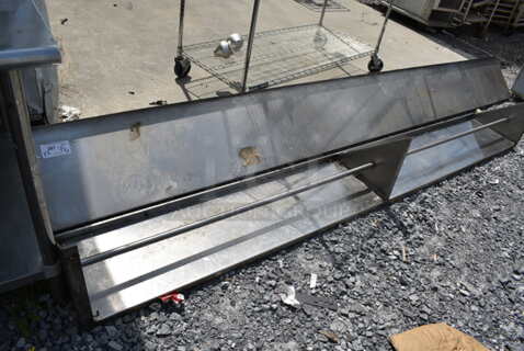 2 Stainless Steel Wall Mount Shelf. 144x16x15, 110x15x15. 2 Times Your Bid!