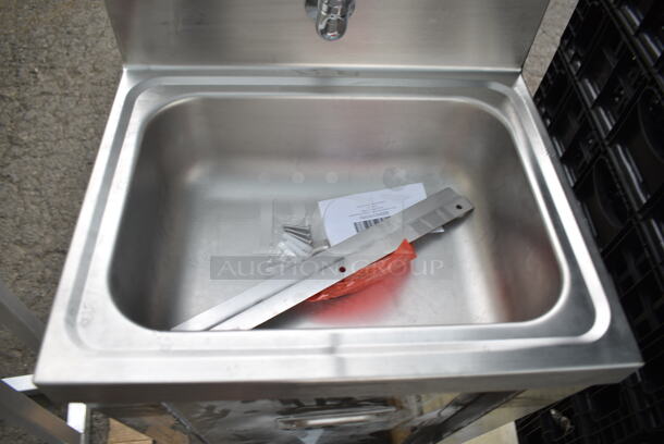 BRAND NEW SCRATCH AND DENT! Regency 600HS17FTPD Hands Free Hand Sink with Pedestal Base - Image 5 of 8