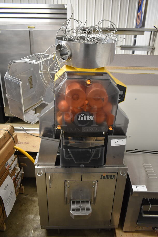 2017 Zumex Speed Pro Tank Podium Stainless Steel Commercial Floor Style Citrus Juicer on Commercial Casters. 115 Volts, 1 Phase. Tested and Working! - Image 1 of 10
