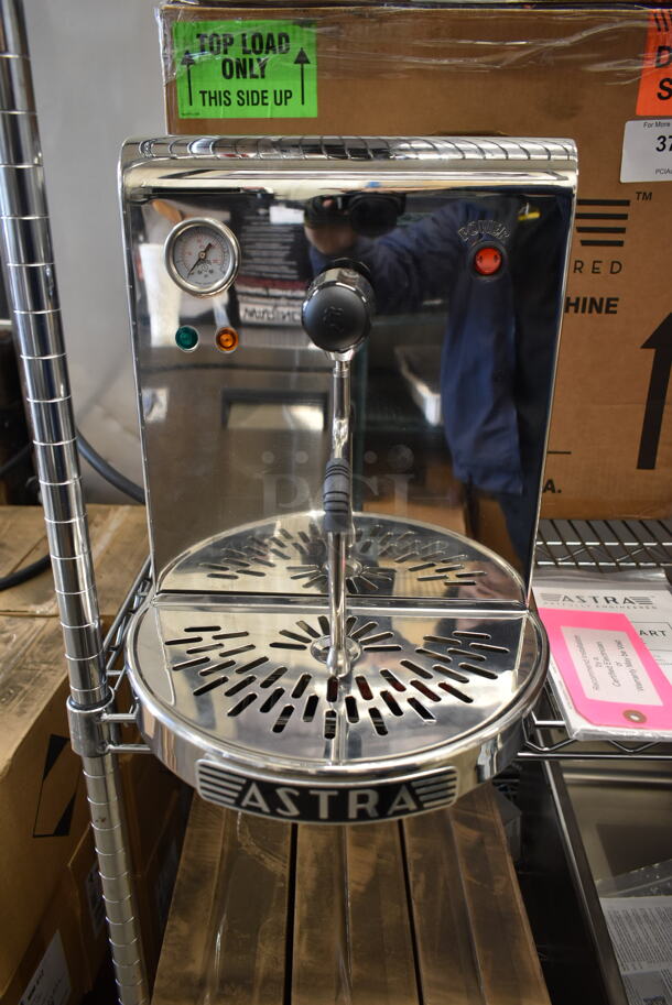 BRAND NEW SCRATCH AND DENT! 2022 Astra STS1300 Stainless Steel Commercial Countertop Milk Steamer Frother. 110 Volts, 1 Phase.  - Image 1 of 8