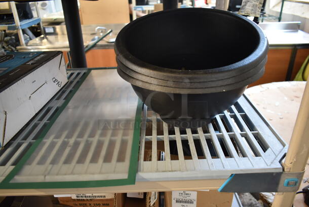 ALL ONE MONEY! Lot of Black Poly Bowls and Plastic Sign Cover - Image 1 of 6