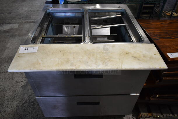 2016 Delfield D4432N-12M Stainless Steel Commercial Prep Table w/ 2 Drawers. 115 Volts, 1 Phase. Tested and Working! - Image 3 of 8