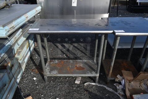 Stainless Steel Commercial Table w/ Under Shelf.