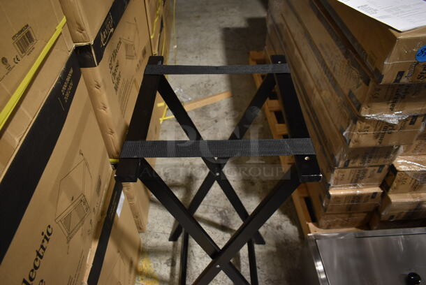 4 BRAND NEW SCRATCH AND DENT! Black Serving Tray Stands. 4 Times Your Bid! - Image 3 of 4