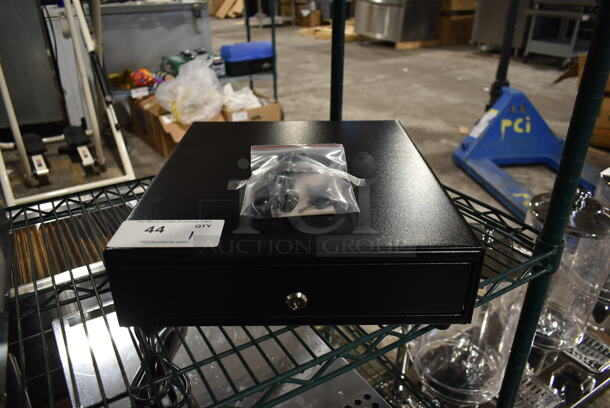 BRAND NEW SCRATCH AND DENT! Black Metal Cash Drawer. - Image 1 of 4