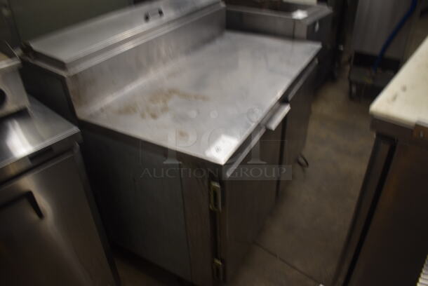 Commercial Stainless Steel Two-Door Pizza Prep Table. Tested and Working! - Image 2 of 6