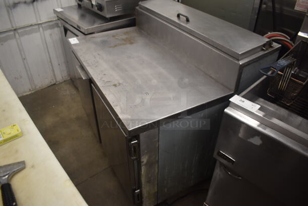 Commercial Stainless Steel Two-Door Pizza Prep Table. Tested and Working! - Image 3 of 6