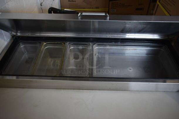 2016 Bison BPT-44 Stainless Steel Commercial Pizza Prep Table on Commercial Casters. 115 Volts, 1 Phase. Tested and Working! - Image 3 of 6