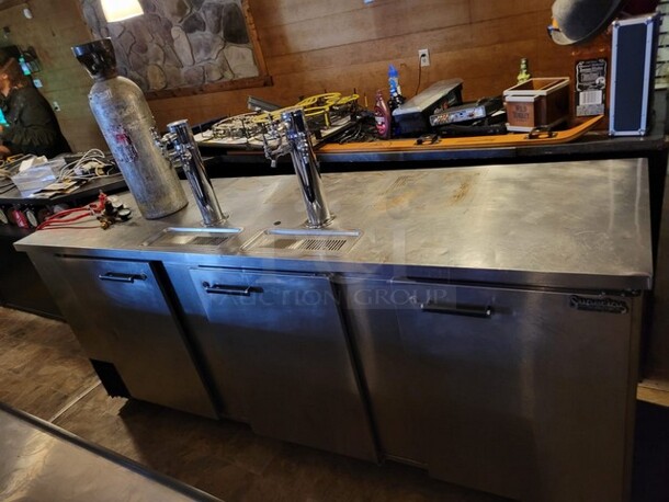 Superior Three-Section Refrigerated Draft Bar Cooler!