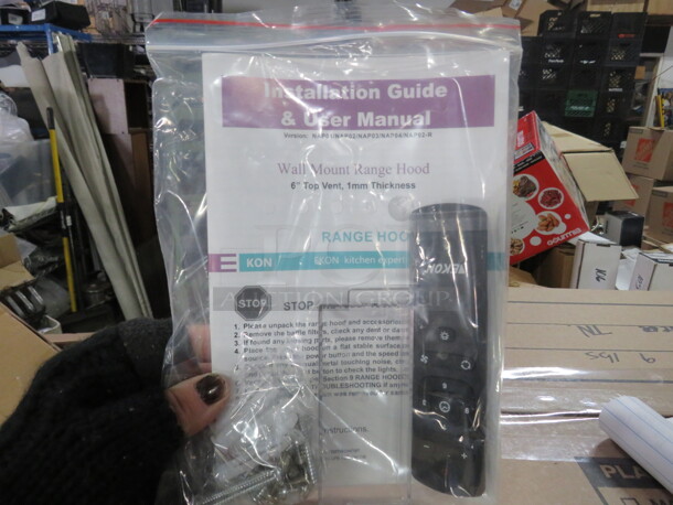 NEW Ekon Stainless Steel Range Hood. With Manual And Remote. #NAP02 - Image 6 of 6