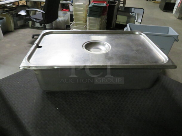 One Full Size 6 Inch Deep Hotel Pan With Lid. 