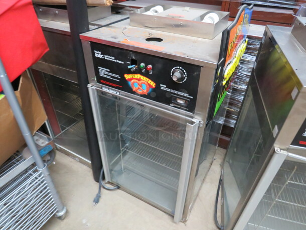 One Hatco Soft Pretzel Display Warmer With 4 Racks. Model# 850C. 1440 Watt. 120 Volt. 18.5X18.5X32.  - Image 3 of 3