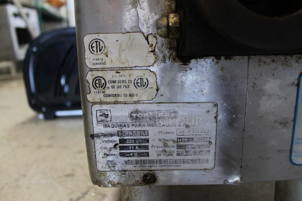 Torrey M-22RW2 Stainless Steel Commercial Countertop Meat Grinder. 220 Volts, 1 Phase.  - Image 3 of 5