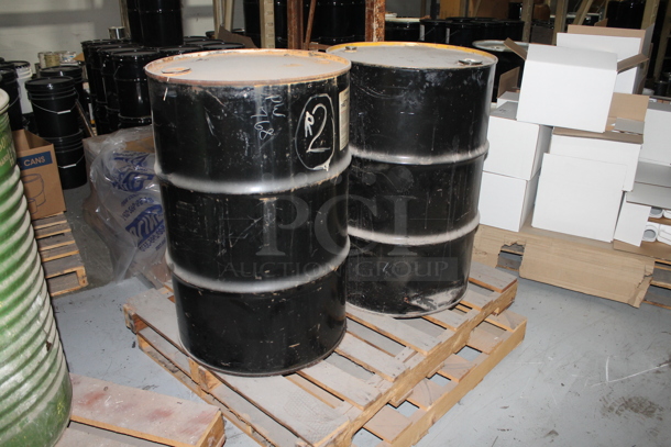 ALL ONE MONEY! PALLET LOT of Various Items Including Extra Pallet and Triethylamine Barrels. BUYER MUST REMOVE. - Image 2 of 4