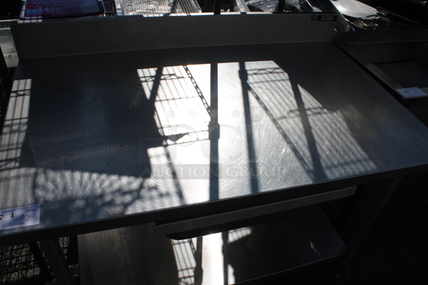 Stainless Steel Commercial Table w. Back Splash, Drawer and Under Shelf. - Image 2 of 5