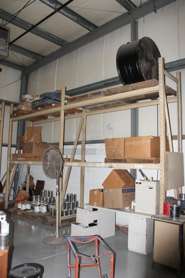 ALL ONE MONEY! Lot of Tan Metal Pallet Racking. Does Not Include Contents. BUYER MUST REMOVE. - Image 1 of 4