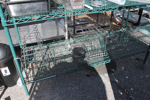 Metro Green Metal 4 Tier Wire Shelving Unit w/ Contents Including Poly Bins. BUYER MUST DISMANTLE. PCI CANNOT DISMANTLE FOR SHIPPING. PLEASE CONSIDER FREIGHT CHARGES. - Image 5 of 5
