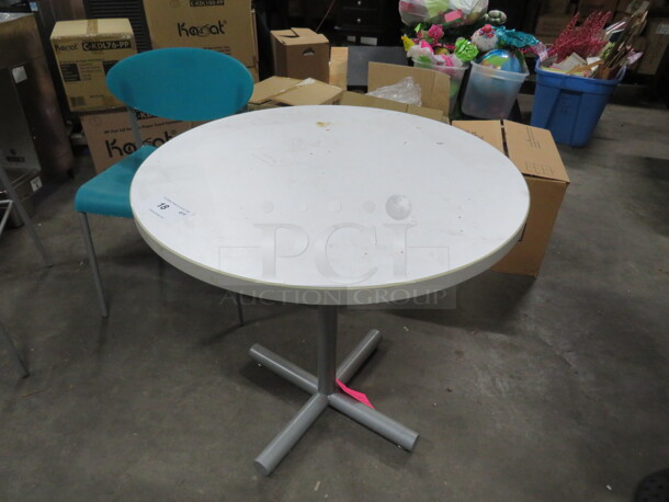 One 30X30 Table On A Pedestal Base. - Image 1 of 1