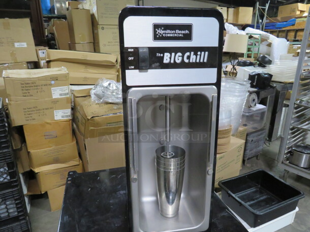 One Hamilton Beach The Big Chill Commercial Drink Mixer With 4 Stainless Steel Cups. 120 Volt. Model# 94900
 - Image 1 of 4