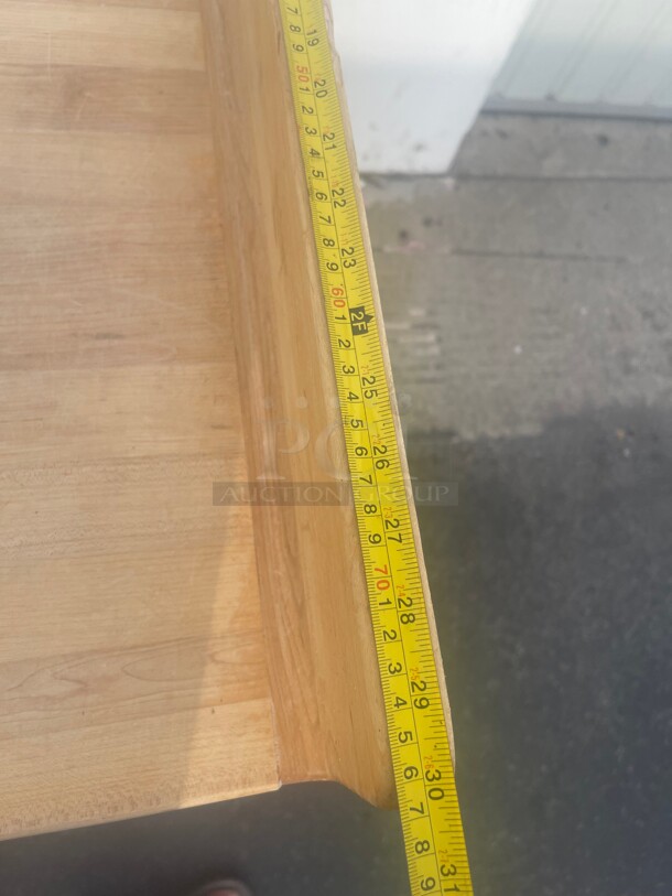 Clean! Wooden Bakery Table With Edges NSF Very Clean Top - Image 9 of 10