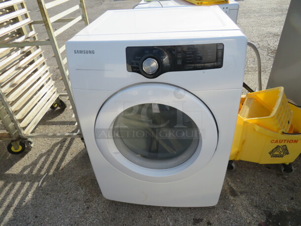 One Samsung Dryer. Model# DV210AEW/XAA.
