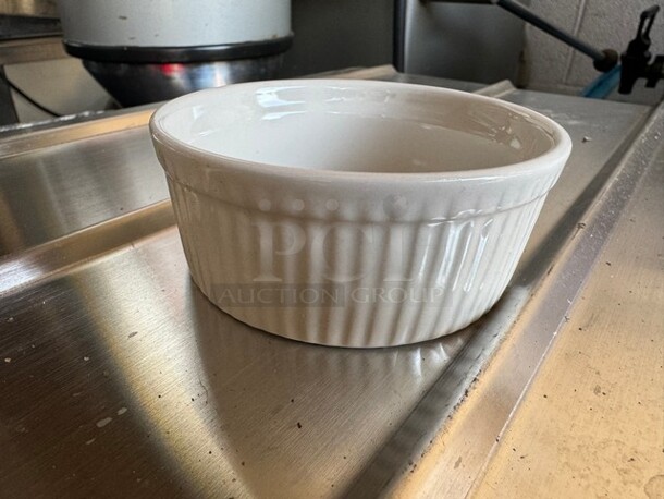 10 oz. White Fluted China Souffle BIDX32 - Image 2 of 4