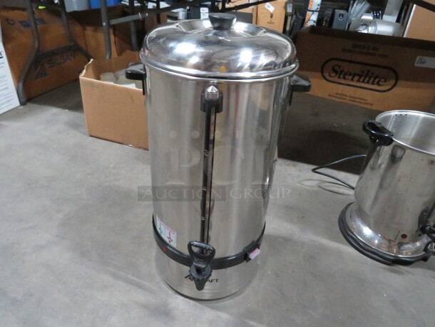 One Adcraft Coffee Percolator. Model# CP-100. 120 Volt.