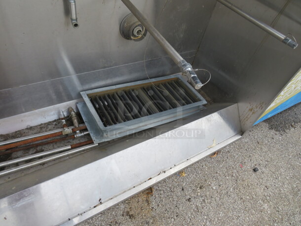 One Stainless Steel Hood System With Piping. 123X54X25 - Image 3 of 4