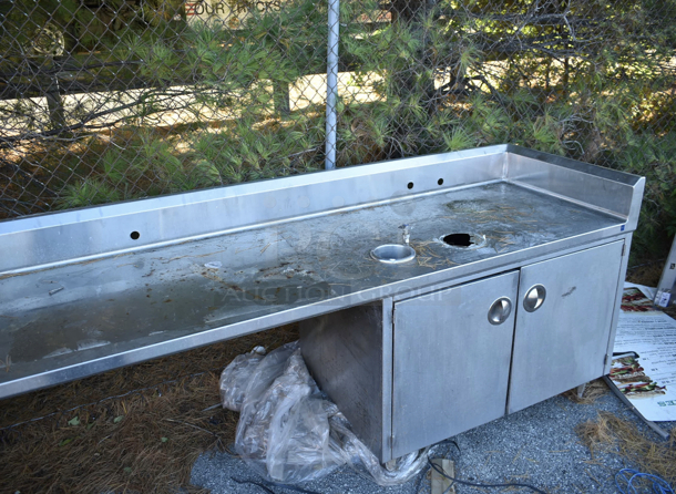 Stainless Steel Commercial Counter w/ Sink Basin, Faucet, Handles and Splash Guard - Image 7 of 8