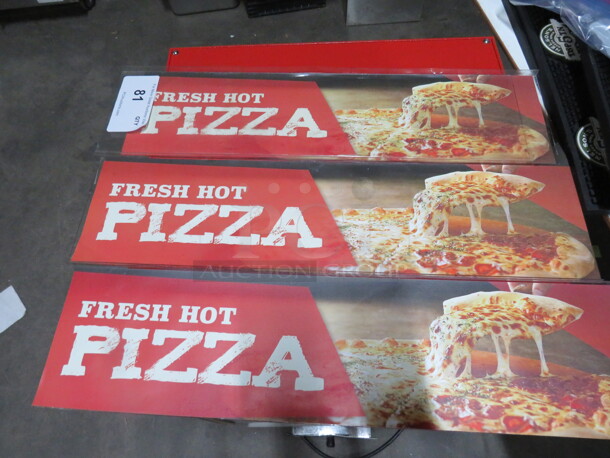 One Lot Of Pizza Signs. 21X6 - Image 1 of 1