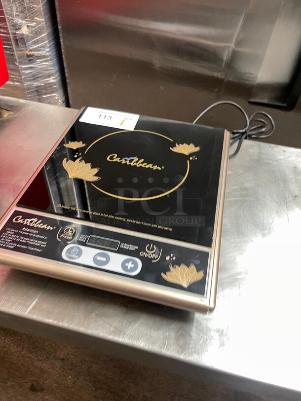 Caribbean CIC180 Countertop Commercial Induction Cooktop w/ (1) 1800 Watts Burner, 208v/1ph NSF Tested and Working! - Image 4 of 7
