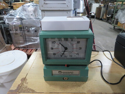One Acroprint Time Clock With Cards.