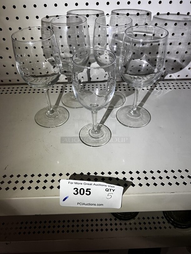 Mixed Wine Glasses (5) - Image 2 of 2
