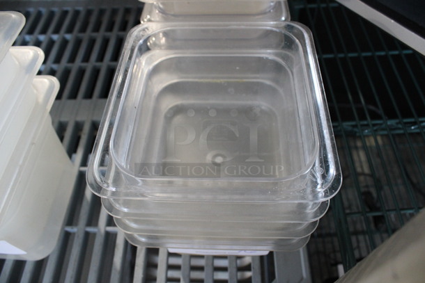 ALL ONE MONEY! Lot of 16 Poly Clear 1/6 Size Drop In Bins! 1/6x4 - Image 2 of 3