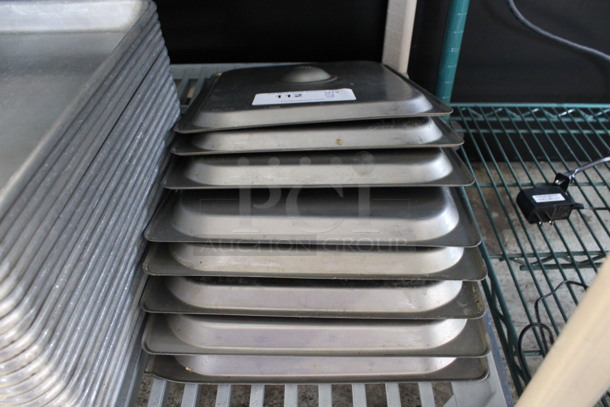 8 Stainless Steel 1/2 Size Drop In Bin Lids. 8 Times Your Bid! - Image 1 of 3