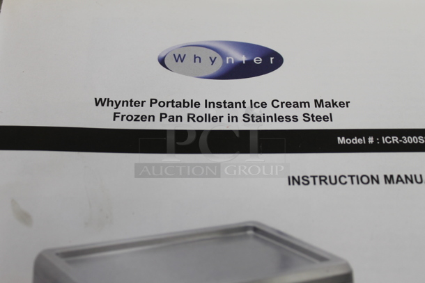 BRAND NEW SCRATCH AND DENT! Whynter ICR-300SS Stainless Steel Commercial Countertop Portable Instant Automatic Compressor Ice Cream Maker Frozen Pan Roller. 110-120 Volts, 1 Phase. Tested and Working! - Image 5 of 6