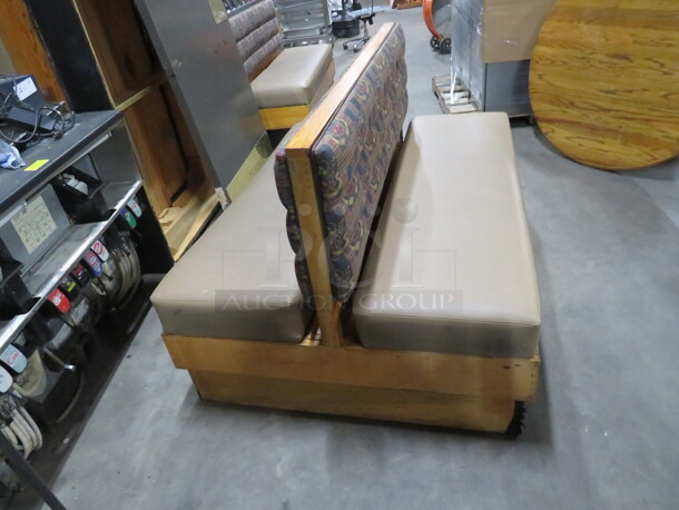 One Double Sided Booth With Cushioned Seat And Back. 60.5X43X36 - Image 2 of 3