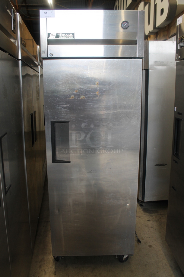 2011 True TG1F-1S ENERGY STAR Stainless Steel Commercial Single Door Reach In Freezer w/ Poly Coated Racks on Commercial Casters. 115 Volts, 1 Phase. Tested and Working! - Image 1 of 5