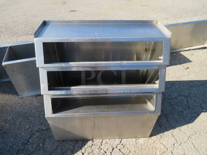 One Stainless Steel Organizer. 22.5X12X24