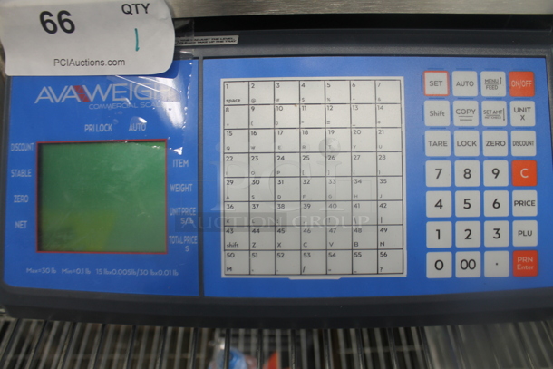 BRAND NEW! 2021 AvaWeigh 334PCSP30 Stainless Steel Commercial Countertop 30 lb. Digital WiFi Price Computing Scale with Thermal Label Printer. 110-240 Volts, 1 Phase. Tested and Working! - Image 4 of 5